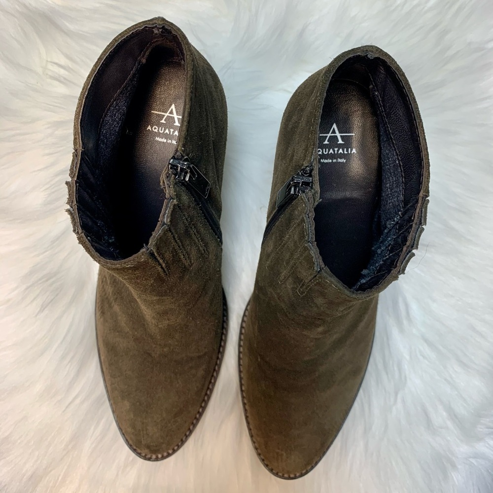 Aquatalia Olive Green Ankle Boots - Picture 4 of 5